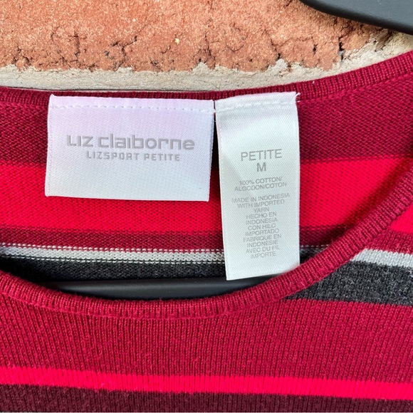Beautiful light weight striped sweater. Petite Medium - Picture 5 of 7